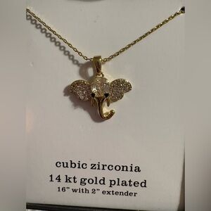 Elephant pendant necklace! Brand new without tag and super cute.